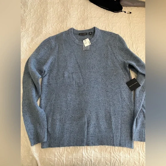 Saks Fifth Avenue Wool Men's Blue Sweater